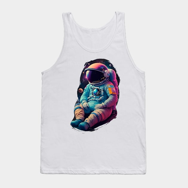 Astronaut Sitting Tank Top by SRArtShop